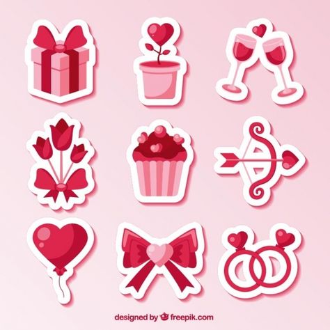 Valentines Toppers, Scrapbook Printing, Day Stickers, Fashion Elements, Online Communication, Valentine Stickers, Valentines Printables Free, Scrapbook Stickers Printable, Valentines Design