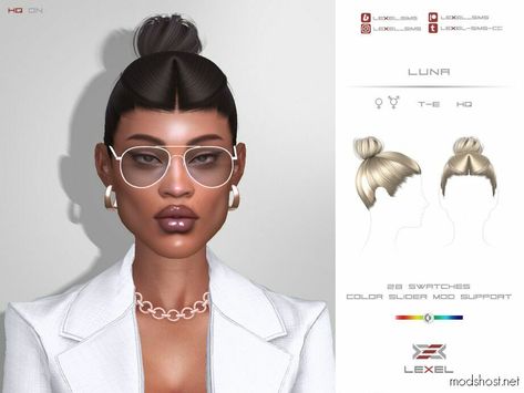 Sims 4 Slicked Back Hair, Sims 4 Cc Slicked Back Hair, Sims 4 Slick Back Hair, Sims 4 Cc Slick Back Hair, Sims 4 Slicked Back Hair Cc, Sims Hair Mods, Female Sims, Sleek Bun, Slick Back