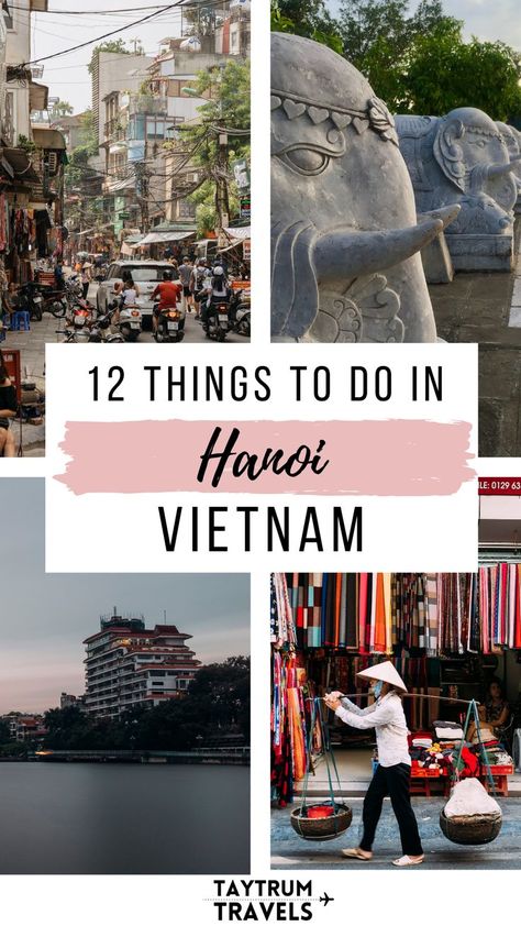 Here are 12 fun things to do in Hanoi, Vietnam. Plus they are backpacker, budget friendly. 😁 Hanoi Things To Do, Vietnam Itinerary, Vietnam Travel Guide, Tokyo Japan Travel, Visit Vietnam, Japan Travel Tips, Overseas Travel, Southeast Asia Travel, Hanoi Vietnam