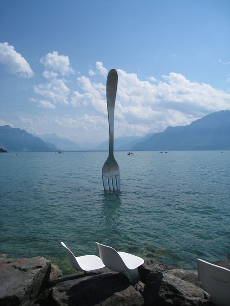 Vevey, Lake Geneva, Guinness, Geneva, Switzerland, Lake, Statue, Travel, Quick Saves