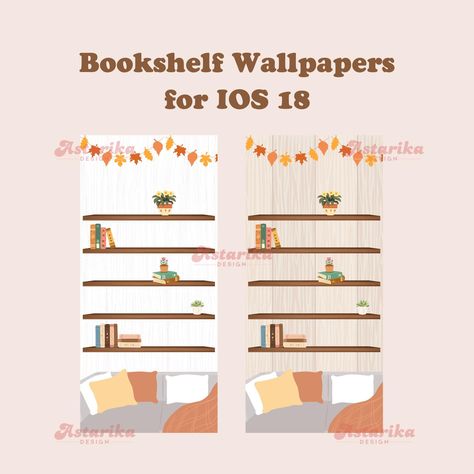 Cozy Bookshelf Wallpaper for iPhone iOS 18, Digital Download, Fall Vibes Background, Autumn by astarikadesign on Etsy Bookshelves Wallpaper, Thanksgiving Wallpaper Iphone November, Cozy Bookshelf, Vibes Background, Bookshelf Wallpaper, Background Autumn, Thanksgiving Wallpaper, 4 Wallpaper, Wallpaper For Iphone