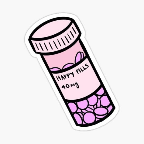 Pill Tattoo, Pharmacy Art, Medical Stickers, Bottle Drawing, Bullet Journal Ideas Templates, Bottle Tattoo, Pill Bottle, American Girl Doll Furniture, Pill Bottles