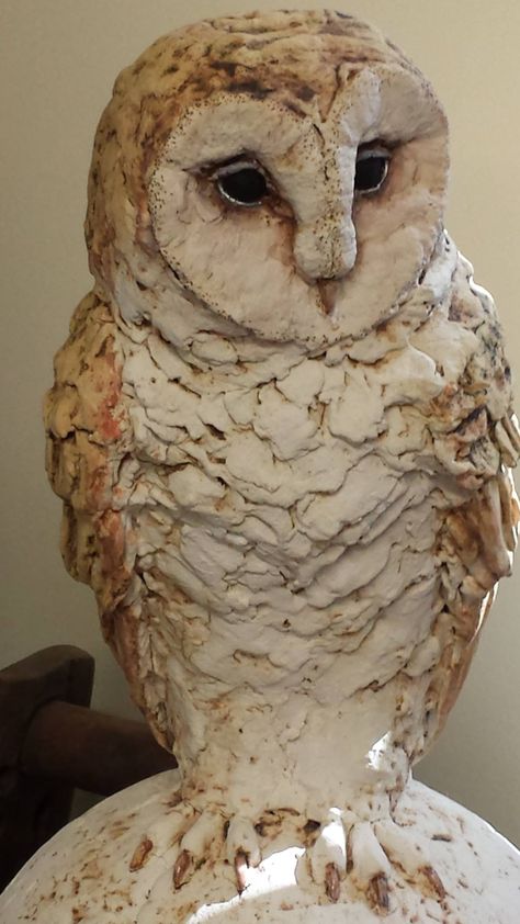 Christine Kosiba Clay Owl, Paper Mache Animals, Owl Sculpture, Pottery Animals, 3d Figures, Sculptures Céramiques, Ceramic Owl, Pottery Techniques, Clay Animals