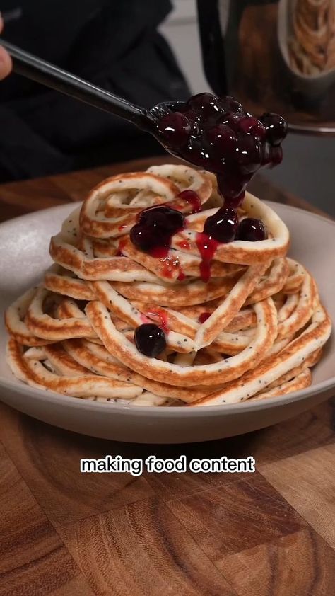 Here's how you make pancake pasta #pancakes #pasta #noodles #spaghetti #food #reels | Josh Elkin | Josh Elkin · Original audio Pancake Noodles, Pancake Pasta, Noodle Pancakes, Pancake Spaghetti, Chef Competition, Josh Elkin, Food Reels, Special Occasion Food, Interesting Recipes