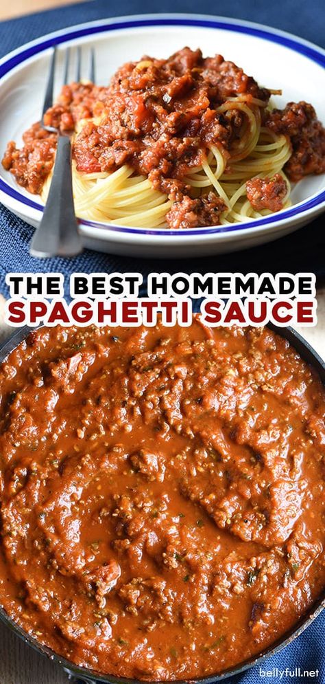 Best Homemade Spaghetti, Best Homemade Spaghetti Sauce, Best Spaghetti Sauce, Homemade Spaghetti Sauce Recipe, Makanan Italia, Lemonade Pie, Resep Pasta, Sauce Spaghetti, Spaghetti Meat Sauce