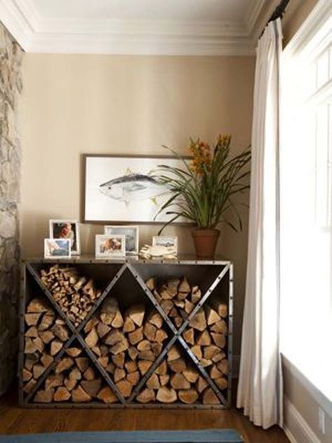 #interiordesign #homedecor #homedesign #DSA #interiorfocalpoint #focalpoint Firewood Storage Indoor, Tiny Wood Stove, Firewood Rack, Wood Store, Firewood Storage, Wood Rack, Wood Shed, Outdoor Wood, Wood Storage