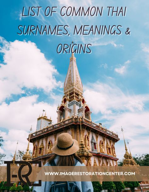 Thailand is known as a nation filled with rich history and unique cultures. While most of its history can be seen in museums and various historical buildings, a fascinating part of Thai culture can be seen in their surnames. Read on to find out why Thai last names are literally unique! Whether you’re curious about how Thai names work or interested to find out more about your Thai surname, this guide has you covered. Thai Names, Unique Surnames, Surname List, Last Name Meaning, Changing Your Last Name, Thai Words, Genealogy Resources, Thai Culture, Historical Buildings