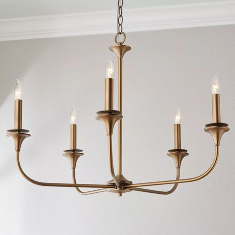 Mayhue Chandelier - 5 Light | Shades of Light Large Dining Light Fixture, Beautiful Light Fixtures, Studio Mcgee Foyer Lighting, Modern Farmhouse Lights, Traditional Dining Room Chandelier, Craftsman Chandelier, Antique Chandelier Vintage Chandeliers, Dining Lights, Terrace Dining