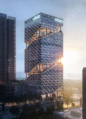 زها حديد, Facade Architecture Design, Office Building Architecture, Tall Buildings, Skyscraper Architecture, Office Tower, Tech Company, Tower Design, Architecture Building Design