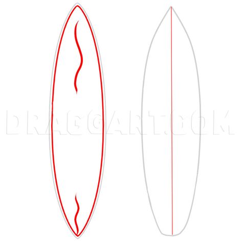 Surf Board Drawing, Surfboard Drawing, Board Drawing, Hawaiian Designs, Surfboard Art, Drawing Guide, Surf Board, Guided Drawing, Step Drawing