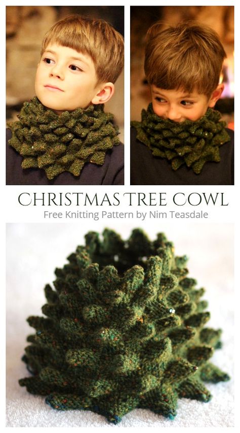 Knit Christmas Tree Cowl Free Knitting Pattern - Knitting Pattern Knit Christmas Tree Hat, Christmas Tree Knitting Pattern, Knit Christmas Tree, Pagan Aesthetic, Knitted Christmas Decorations, Colorwork Knitting Patterns, Knitting Projects Free, Crochet Blouses, Extreme Knitting