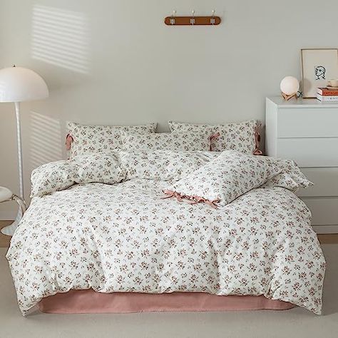 Cottagecore Bedding, Feather Fabric, Flower Comforter, Flower Duvet Cover, Country Bedding, Floral Comforter Sets, Floral Bedding Sets, Duvet Cover Queen, 100 Cotton Duvet Covers