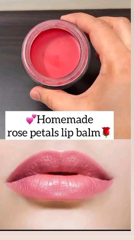 lip chrub Red Lip Balm, Natural Lip Balm Recipe, Beginner Skin Care Routine, Lip Care Tips, Rose Lip Balm, Homemade Makeup, Face Skin Care Routine, Lip Balm Recipes, Diy Skin Care Routine