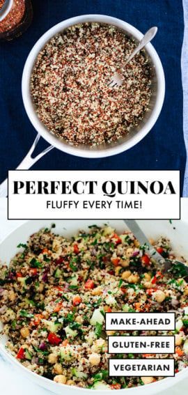 How to Cook Perfect Quinoa & 10 Quinoa Recipes - Cookie and Kate Perfect Quinoa, Best Salads Ever, Quinoa Recipe, Vegetarian Quinoa, Quinoa Recipes, How To Cook Quinoa, How To Cook, Yummy Dinners, Gourmet Recipes