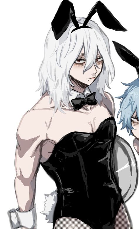 Shigaraki Full Body Bnha, Bunny Shigaraki, Mha Bunny Suit, Shigaraki In A Dress, All Might Fanart Cute, Shigaraki Tomura Compression Shirt, Man In Bunny Suit Drawing, Shigaraki Maid Outfit, Mha Shigaraki Wallpaper