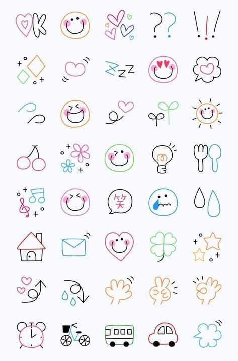 Diy Doodles, Procreate Ideas, Korean Eye, Arte Doodle, Desain Buklet, Planner Icons, Desain Quilling, Cute Easy Doodles, Bullet Journal Diy