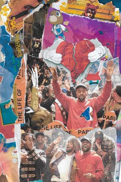 Kanye West 'Coming of Pablo' Scrapbook Poster Donda Album Cover, Lyrical Lemonade, Kanye West Albums, Kanye West Wallpaper, Hip Hop Wallpaper, Album Artwork Cover Art, Hip Hop Poster, Rap Wallpaper, Cover Wallpaper