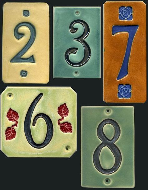 house number tiles | ... Single Digit Ceramic House Number Tile Address Plaque Craftsman Number Tiles, Ceramic House Numbers, Pottery Houses, Address Numbers, Clay Tiles, Address Plaque, Ceramic Houses, Ceramic Floor, House Number