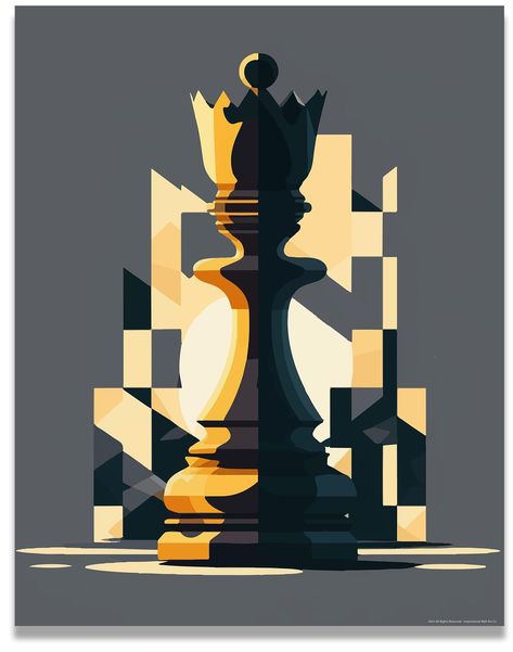 PRICES MAY VARY. Details - This chess poster measures (11x14 Inches), and does not include a frame. Printed onto 210gsm semi-gloss paper, with high-quality colors that last. Show It Off - This 11x14 inch motivational chess poster is for chess players who want to display motivational chess wall decor. This print makes a great gift for adults, boys, kids, kids, teens and anyone else who loves to play chess. Chess Board Decor - Hang this motivational Chess poster up in your office, classroom, dorm, Chess Queen Wallpaper, Chess Board Decor, Chess Cartoon, Chess Artwork, Wall Posters Printables, Chess Poster, Board Game Art, Color Wheel Art Projects, Artwork For Bedroom