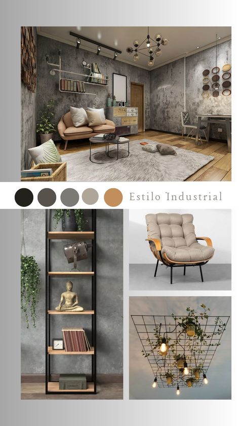 Industrial Theme Living Room, Scandi Industrial Interior, Scandi Industrial, Industrial Apartment Decor, Industrial Style Living Room, Industrial Room, Modern Industrial Interior, Industrial Style Interior, Industrial Apartment