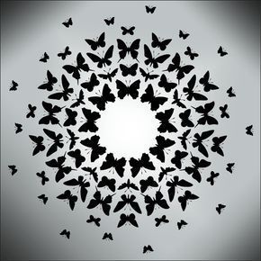 Principles of design(unity): This image is an example of unity because all the butterfly’s are placed around each other in a circular pattern creating unity. Principles Of Design Harmony, Unity In Art, Unity Drawing, Radial Balance, Symmetrical Balance, Harmony Design, Harmony Art, Radial Design, Stencils Online