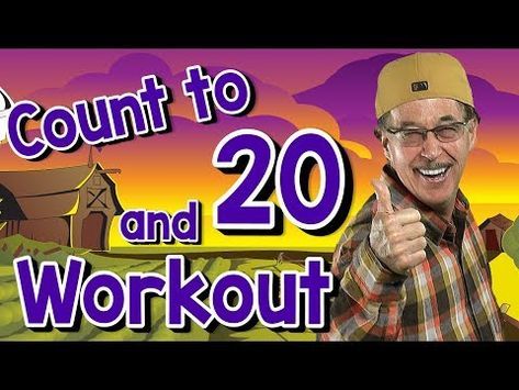 Count to 20 and Workout | Fun Counting Song for Kids | Count by 1's to 20 | Jack Hartmann - YouTube 3s Preschool, Prek Songs, Kids Songs With Actions, Kindergarten Goals, Kids Learning Numbers, Jack Hartmann, Number Song, Math Songs, Counting Songs