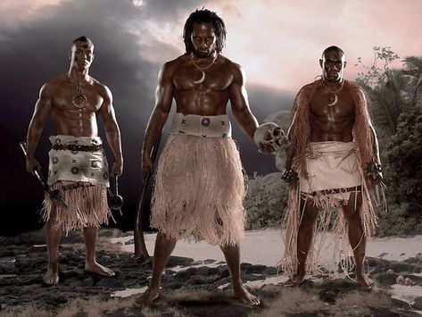 Fijian warriors - Jason Bukuya, Lote Tuqiri, Wes Naiqama Fiji People, Fiji Culture, Polynesian People, National Rugby League, Polynesian Men, All Blacks Rugby, Polynesian Islands, Hawaiian Art, Polynesian Culture