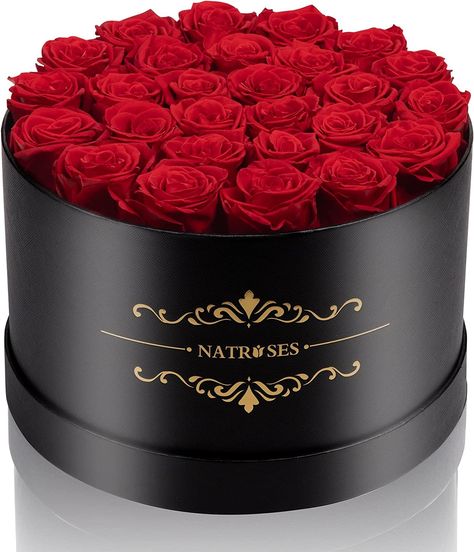 NATROSES Forever Preserved Roses in a Box, 100% Real Roses That Last Up to 3 Years, Preserved Flowers for Delivery Prime Birthday, Valentines Day Gifts for... Flowers For Delivery, Rosen Box, Romantic Gifts For Her, Forever Rose, Rose Arrangements, Preserved Roses, Preserved Flowers, Valentines Day Gifts, Valentines Day Gifts For Her