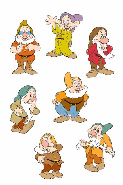 Snow White 7 Dwarfs, Themed Tattoos, Disney Sleeve, Disney Character Drawings, Cute Disney Characters, Snow White Seven Dwarfs, Walt Disney Characters, Snow White Disney, Disney Cartoon Characters