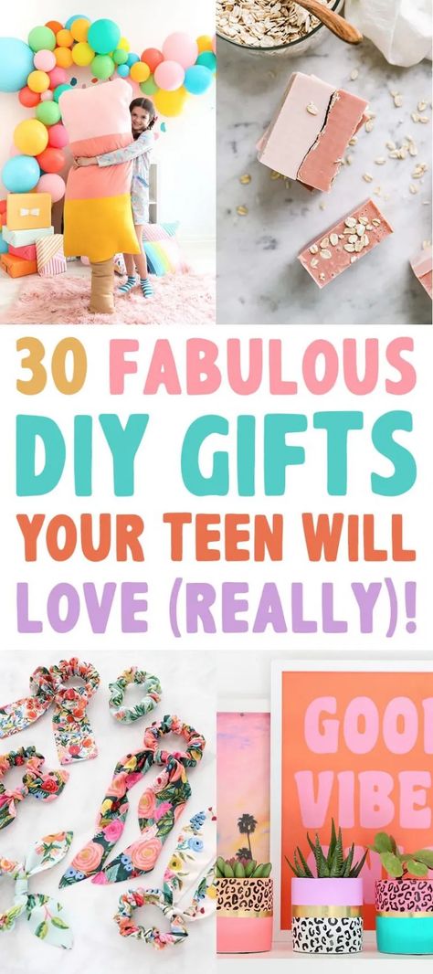 30 Fabulous DIY Gifts Your Teen Will LOVE (really) - The Cottage Market Diy Girl Gifts, Diy Teen, Homemade Birthday Gifts, Teen Gifts, Teen Christmas Gifts, Christmas Gifts For Teen Girls, Cottage Market, Teenager Gifts, Fabulous Diy