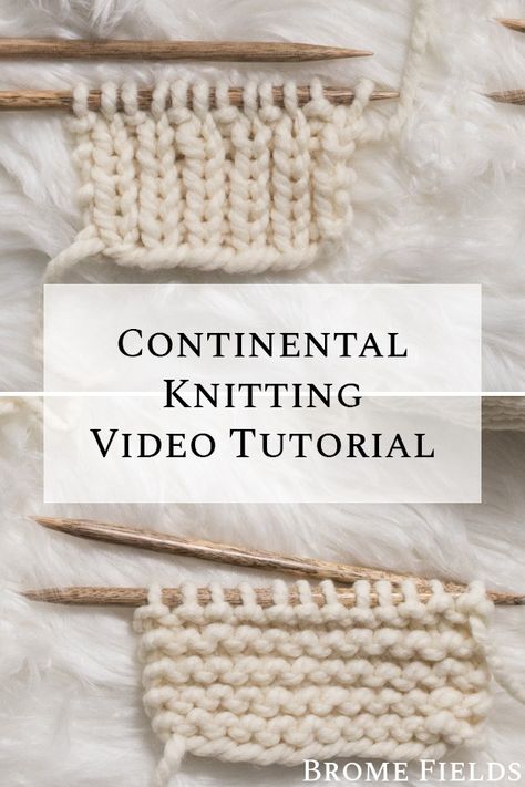 How To Continental Knit, Knitting Continental Style, How To Knit Continental Style, Continental Knitting Tutorial, Continental Knitting For Beginners, Knitting Knowledge, Continental Knitting, Knitting Board, Knitting 101