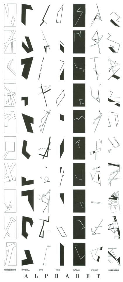 Linear Architecture Concept, Window Diagram, Deconstructivism Architecture, Daniel Libeskind Architecture, Libeskind Architecture, Underground Architecture, Void Design, Parti Diagram, Linear Architecture