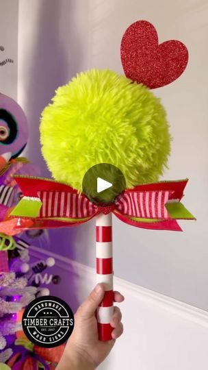 466K views · 7.2K reactions | It’s throwback Thursday!!! He’s a throwback to this Grinch themed lollipop tutorial I did for my Grinch Christmas tree.🎄💚❤️🩷 

#Christmas #diychristmas... | By Timber Crafts | You're a mean one mister Grinch
you really a heel you're as cuddly as a cactus you're as
charming as an eel miss you're a bad banana with a greasy
black peel. You're a monster mister Grinch
your heart's an empty your brain is full of spiders you've
got garlic in your soul mister Grinch I wouldn't touch you
with a 39 and a half foot pole you're a vile one mister Grinch Grinch Chair Covers, How To Make A Grinch, Grinch Shoes Diy, Diy Grinch Decorations How To Make, Grinch Lollipops, Grinch Arrangement, Grinch In Christmas Tree, Simple Grinch Christmas Tree, Grinch Centerpieces