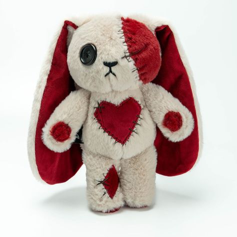 Plushie Dreadfuls - Love Rabbit - Plush Stuffed Animal | Mysterious Weird Plushies, Kidcore Accessories, Plushie Dreadfuls, Bunny Plushies, Dare To Love, Creepy Stuffed Animals, Love Dare, Kawaii Plushies, Love Hurts