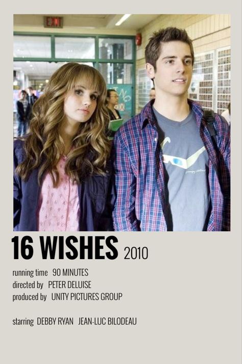 16 Wishes Movie Poster, 16 Wishes Poster, 16 Wishes Aesthetic, 16 Wishes Movie, 16 Wishes, Polaroid Movie Poster, Disney Channel Movies, Movie Hacks, Most Paused Movie Scenes