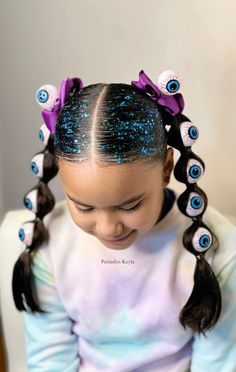 Halloween Hair For Kids, Crazy Hair For Kids, Cute Toddler Hairstyles, Easter Hairstyles For Women, Girl Hair Dos, Hairstyles For Teens, Halloween Accessories Hair, Wacky Hair Days, Wacky Hair