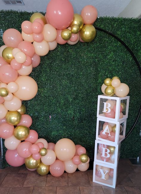 Ring Backdrop Babyshower, Baby Shower Balloon Ring, Circle Arch Baby Shower Backdrop, Half Circle Balloon Arch, Baby Shower Balloon Arch Pink, Balloon Ring Arch, Balloon Ring Backdrop, Ring Balloon Decoration, Half Arch Balloon