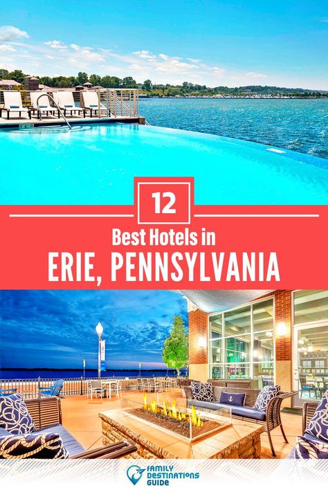 Want to see the best hotels in Erie, PA? We’re FamilyDestinationsGuide, and we’re here to help: From incredible luxury hotels and resorts, to nice budget hotels with a view, discover the BEST hotels to stay in Erie - so you get memories that last a lifetime! #erie #eriehotels #hotelsinerie #besthotelsinerie #hotelstostayinerie Hotel Pennsylvania, Erie Pennsylvania, Lake Hotel, Presque Isle, Erie Pa, Vacation Tips, Family Destinations, Family Hotel, Budget Hotel