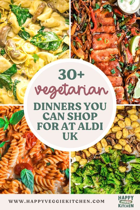 Looking for easy dinner ideas that you can shop for at Aldi? These are my top picks! All of these recipes have a short ingredient list which can be sourced from Aldi UK. Budget shopping doesn't have to be boring when you can take advantage of some of the great products and prices that Aldi have to offer. Vegetarian Aldi Meals, Aldi Vegetarian Meal Plan, Aldi Vegetarian, Vegetarian Recipes Uk, Aldi Dinners, Veggie Meal Plan, Fast Vegetarian Dinner, Aldi Meals, Cheap Vegetarian Meals