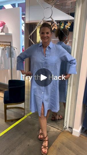 Belting A Dress, How To Belt A Dress, How To Style Shirt Dress, Style Hacks Tips And Tricks, Belts On Dresses, Clothing Hacks Fashion Tips And Tricks, How To Wear A Belt With A Dress, Clothes Hacks For Women, How To Style A Shirt Dress