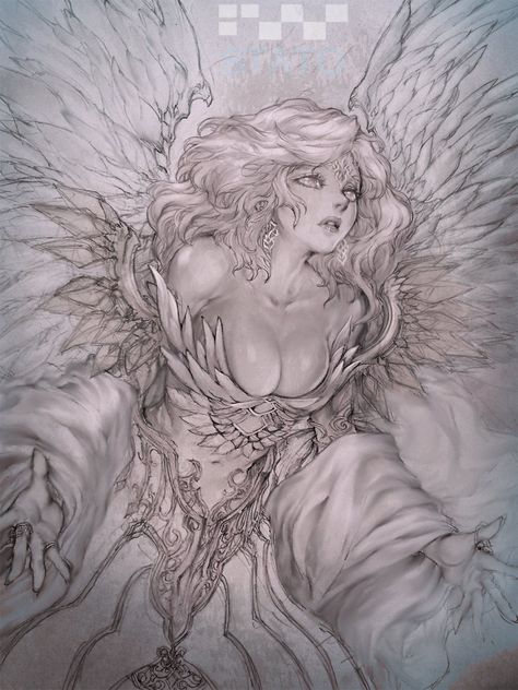 ArtStation - 05, Stato Ozo An Angel, A Drawing, Angel