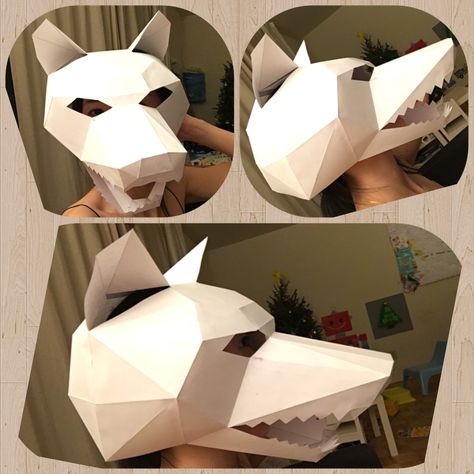 DIGITAL DOWNLOAD Time to lock up the livestock and unleash the beast. The Wolf Mask allows one to howl at the moon in style and prowl into the night. When the m Paper Mask Making, Paper Mask Diy, Paper Mask Template, Diy Halloween Masks, Owl Paper, Unleash The Beast, Owl Mask, Wolf Costume, Owl Sculpture