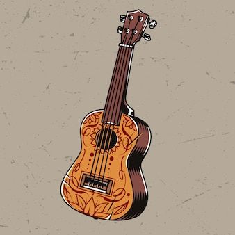 Poster Guitar, Acoustic Guitar Art, Guitar Illustration, Guitar Vector, Guitar Drawing, Art Guitar, Small Guitar, Window Illustration, Guitar Posters