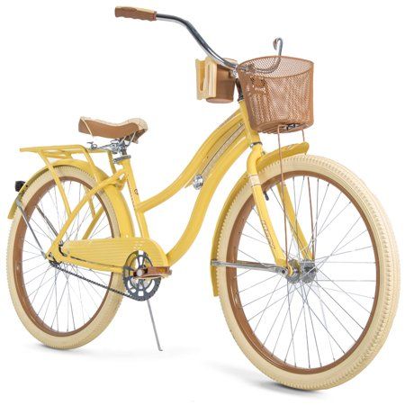 Beach Cruiser Bikes Women, Bici Retro, Sepeda Retro, Bike With Basket, Beach Cruiser Bike, Fotografi Bawah Air, Beach Cruiser Bikes, Velo Vintage, Cruiser Bicycle