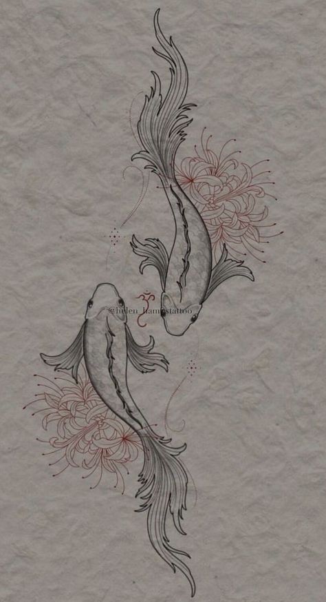 Pisces Tattoo Designs, Pisces Tattoos, Ikan Koi, Koi Tattoo, Spine Tattoos For Women, Tattoos For Black Skin, Cute Tiny Tattoos, Fish Tattoo, Discreet Tattoos