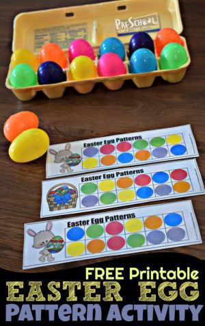 Easter Themed Math Preschool, Reuse Easter Eggs, Easter Egg Patterns Preschool, Eggs Preschool Theme, Easter Theme Preschool Activities, Egg Theme Preschool, Easter Occupational Therapy Activities, Preschool Easter Games, Easter Preschool Activities