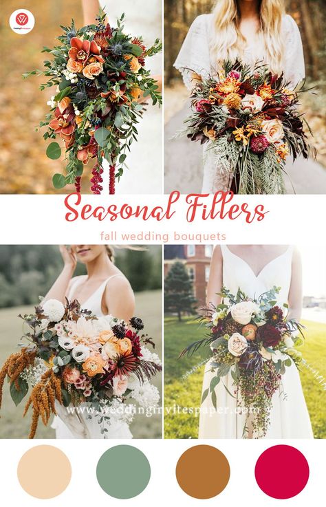 100+fall wedding bouquets---IY autumnal bridal bouquets for September, October and November,bridal bouquets Wedding Bouquets November, Wedding Bouquets October, October Wedding Dresses, Wedding Color Palette Summer, Fairy Wedding Dress, Bridal Bouquet Fall, Pnw Wedding, November Wedding, Fairy Wedding