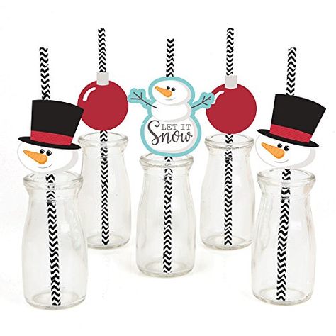 Let It Snow Paper Straw Decor - Snowman - Holiday & Chris... https://smile.amazon.com/dp/B01M6W4KA1/ref=cm_sw_r_pi_dp_x_xuJcAb46A5GMA Straw Decor, Diy Christmas Party, Straw Decorations, Gingerbread Party, Easy Party Decorations, Diy Party Supplies, Party Straws, Gingerbread Christmas, Buffalo Plaid Christmas