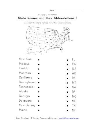 Abbreviations Worksheet, Us Geography, State Abbreviations, Geography Worksheets, The Continents, Kids Homework, Social Studies Worksheets, Homeschool Tips, Printable Activities For Kids