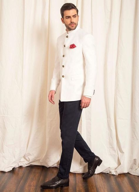 White Jodhpuri, Wedding Party Reception, Beach Wedding Suits, Jodhpuri Suits For Men, Mens Wedding Suits, Wedding Kurta, Wedding Kurta For Men, Jodhpuri Suit, Groom Dress Men